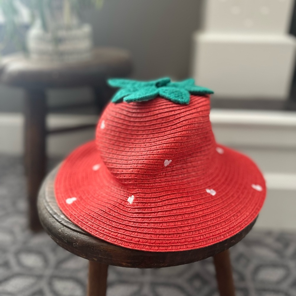 Strawberry Red Toddler Sun Hat